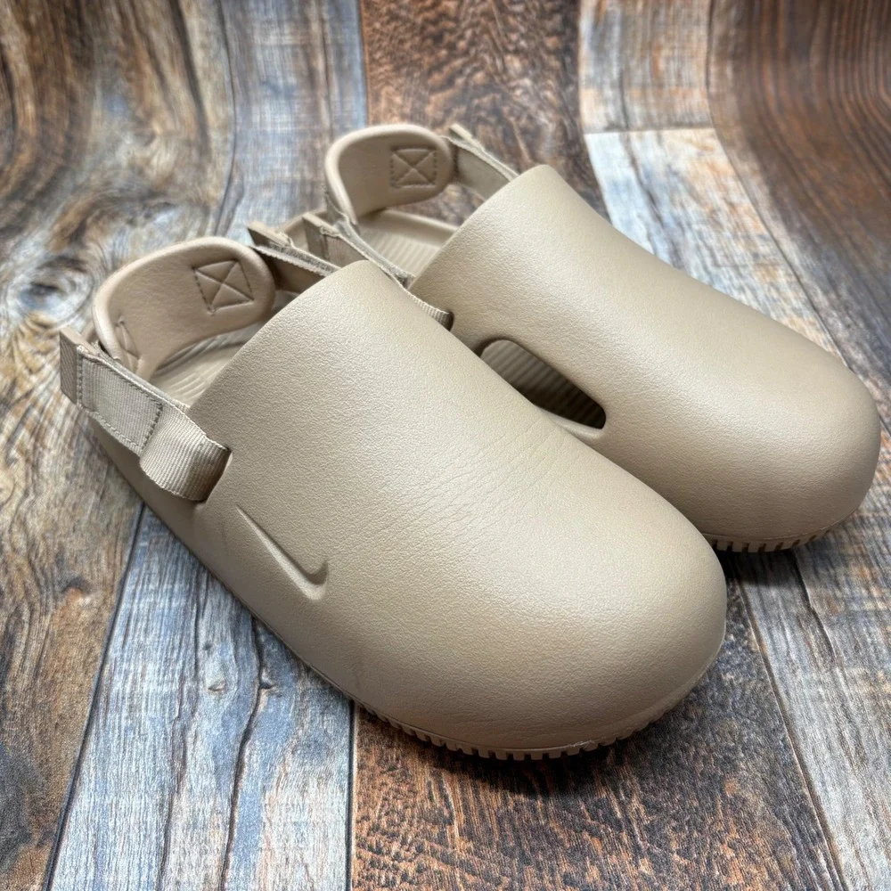 Nike Calm Mule Hemp Sesame Tan Mens Slip On Clog FB2185-200 Mens 6 Women 7
